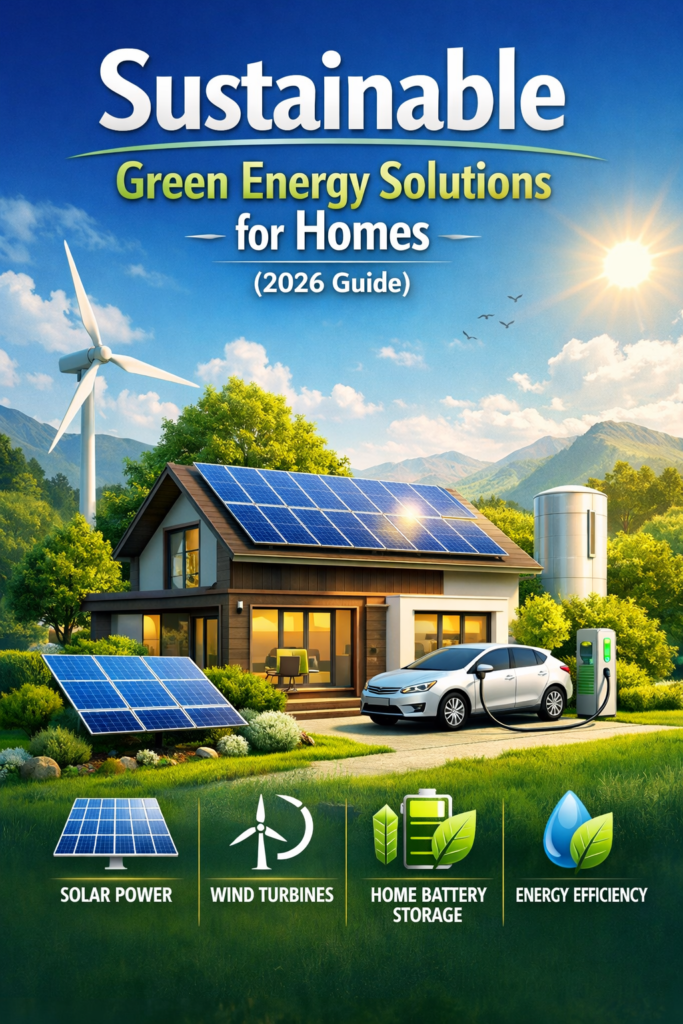 Sustainable Green Energy Solutions for Homes (2026 Guide)